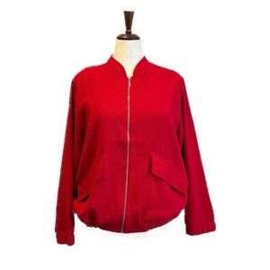 Chico’s Red Bomber Jacket